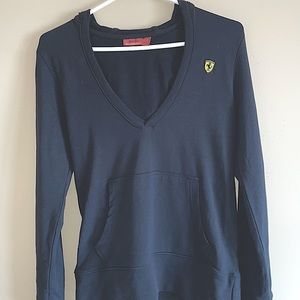Ferrari Ladies Black Hoodie